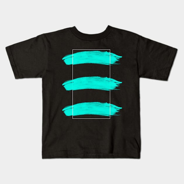 PaintedLines Kids T-Shirt by Beardedguy